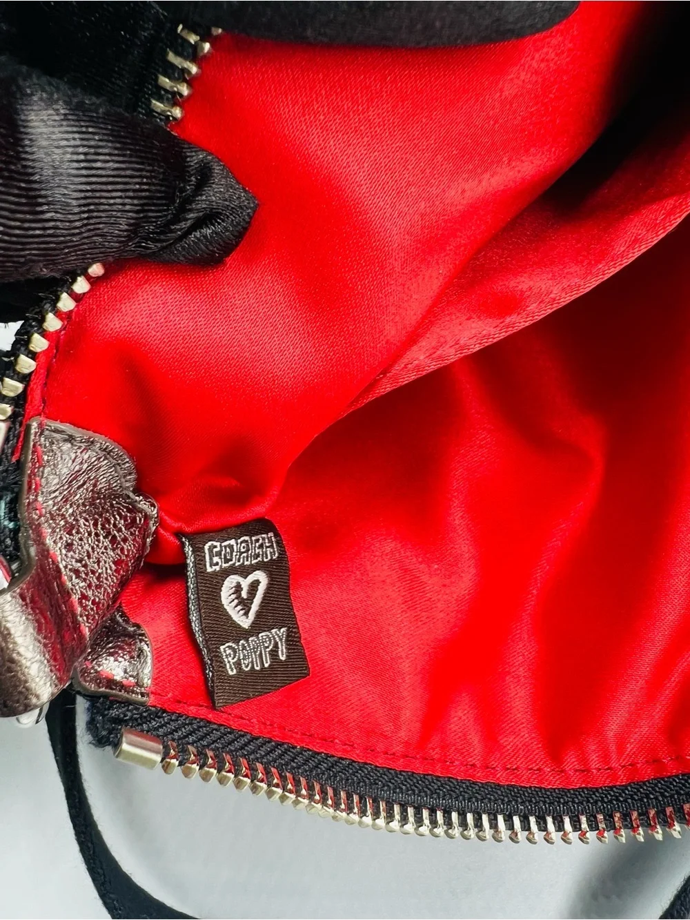 Coach Poppy Graffiti Glam Hearts Luxe Crossbody Bag